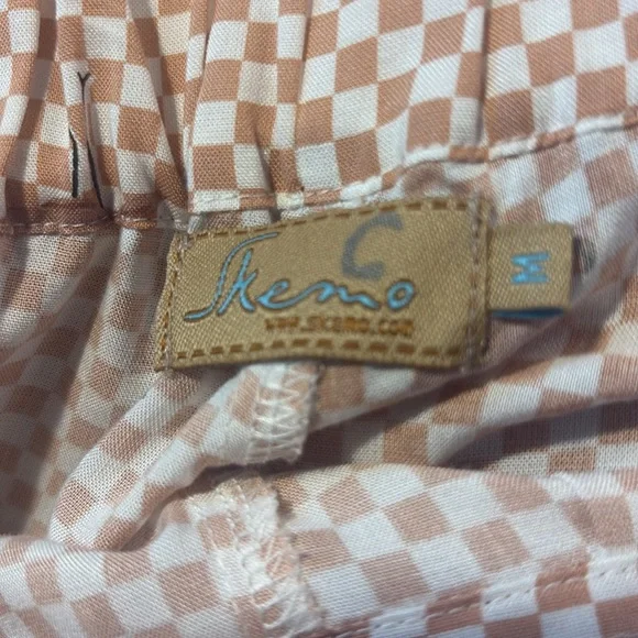 SKEMO Flamingo Pink Print Beaded Unique Pull On Pants! Never worn! Pockets! Med - Picture 11 of 16